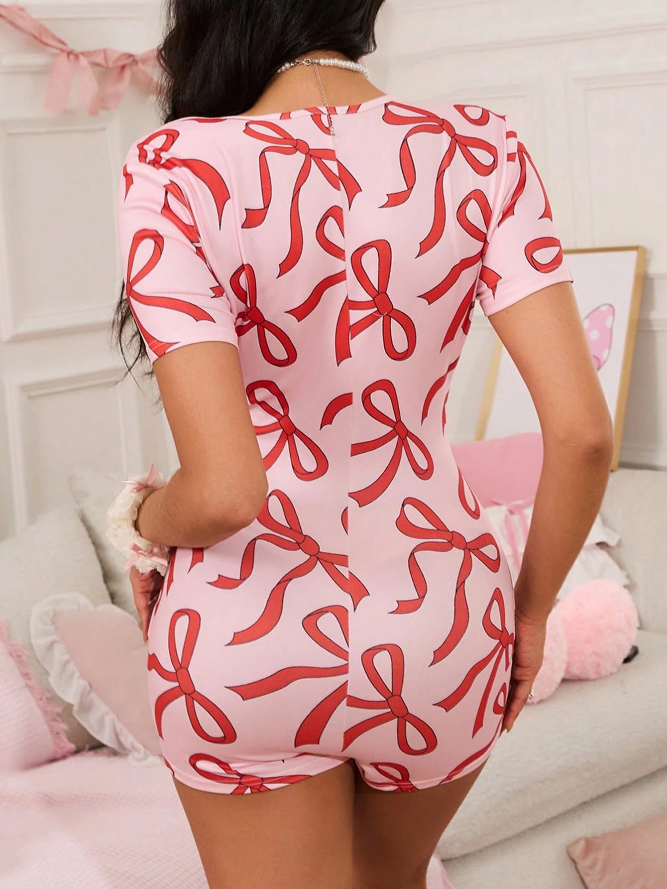 Kurdele Desenli Tulum Pijama